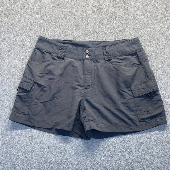The North Face Cargo Shorts Womens Size 10 Gray Chino Pockets, Casual,Zipper - Picture 1 of 12